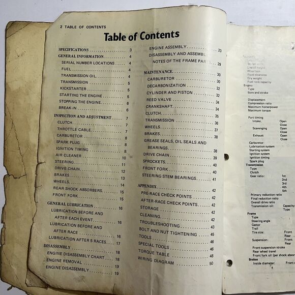 Kawasaki KX80 A2 B2 Owners Manual and Service Manual 99920 1038 01 - Picture 9 of 10